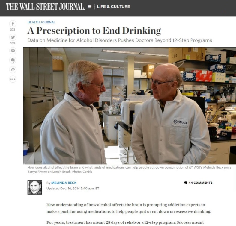 A Prescription to End Drinking/The Wall Street Journal