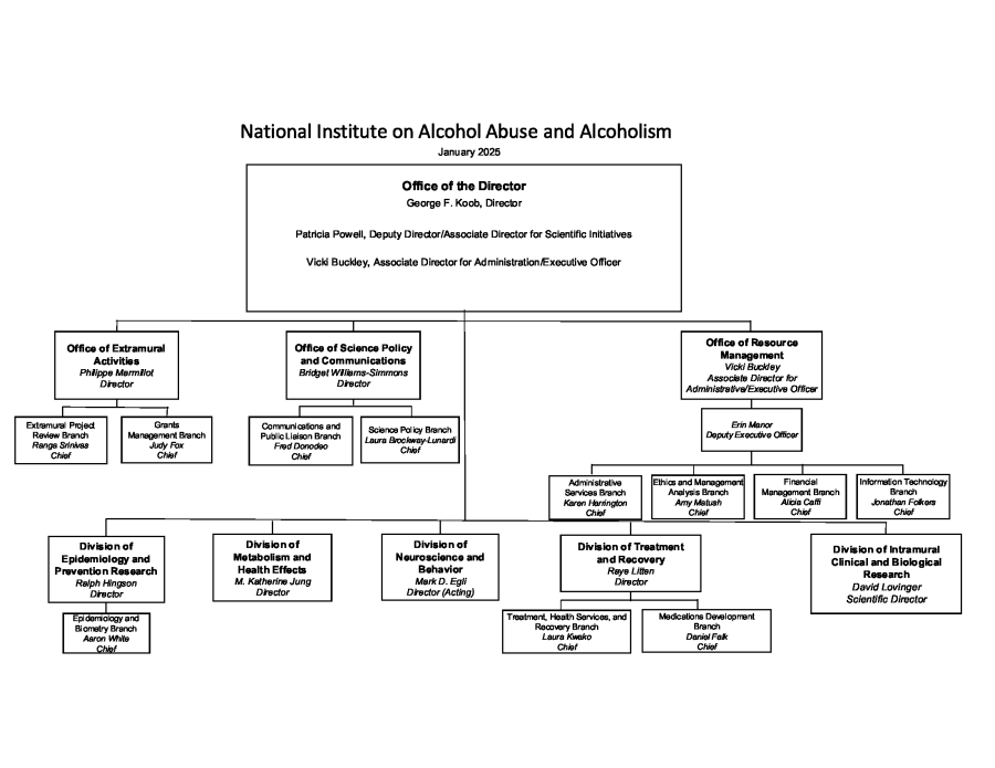 NIAAA Organization Chart January 2025