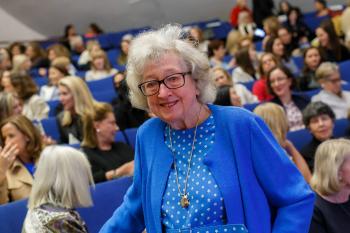 Dr. Mary Jeanne Kreek at the 2019 Women in Science Spring Lecture Luncheon